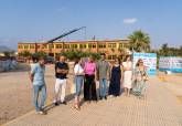 Visita a las obras de renovaci�n de pistas deportivas en el colegio Vicente Medina de Los Dolores