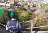 Reanudaci�n de los trabajos de retirada de residuos en Los Mateos