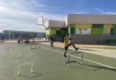 Programa ADE en CEIP La Aljorra con la actividad de acercamiento al atletismo con el UCAM Atletismo Cartagena