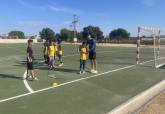 Programa ADE en CEIP La Aljorra con la actividad de acercamiento al atletismo con el UCAM Atletismo Cartagena