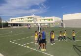 Programa ADE en CEIP La Aljorra con la actividad de acercamiento al atletismo con el UCAM Atletismo Cartagena