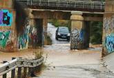 Camino sobre rambla de El Hond�n, anegado de agua este 17 de octubre de 2026.