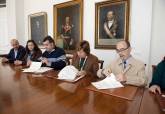 Firma del convenio con los Scouts y la Asociaci�n Astronomica por el Centro Juvenil de Canteras