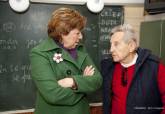 La alcaldesa visita a Juan Carrin en su academia de ingls
