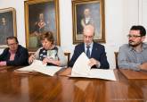 Firma del convenio del Ayuntamiento y UPCT sobre caminos rurales