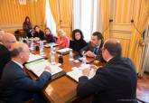 El alcalde de Cartagena en la reunin del Consejo de Gobierno regional en el Palacio de Aguirre