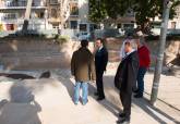 Visita del alcalde a los trabajos de acondicionamiento de la Plaza de la Merced