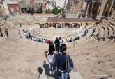 Visitantes en el Museo del Teatro Romano en una imagen de archivo.