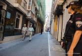 Policas en la calle Cuatro Santos