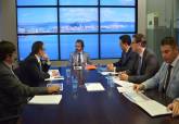 Reuni�n del alcalde de Cartagena con el el consejero de Fomento y el alcalde de San Javier