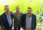 El alcalde y los concejales de Deportes y de Calidad de Vida en el Estadio Cartagonova