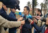 El alcalde, durante sus declaraciones en el monasterio de San Gin�s de la Jara