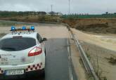 Actuaciones de la Polica Local y Bomberos durante el episodio de fuertes lluvias