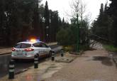 Actuaciones de la Polica Local y Bomberos durante el episodio de fuertes lluvias