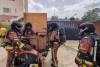 Curso sobre actuaci�n en incendios interiores para bomberos, en la ESPAC